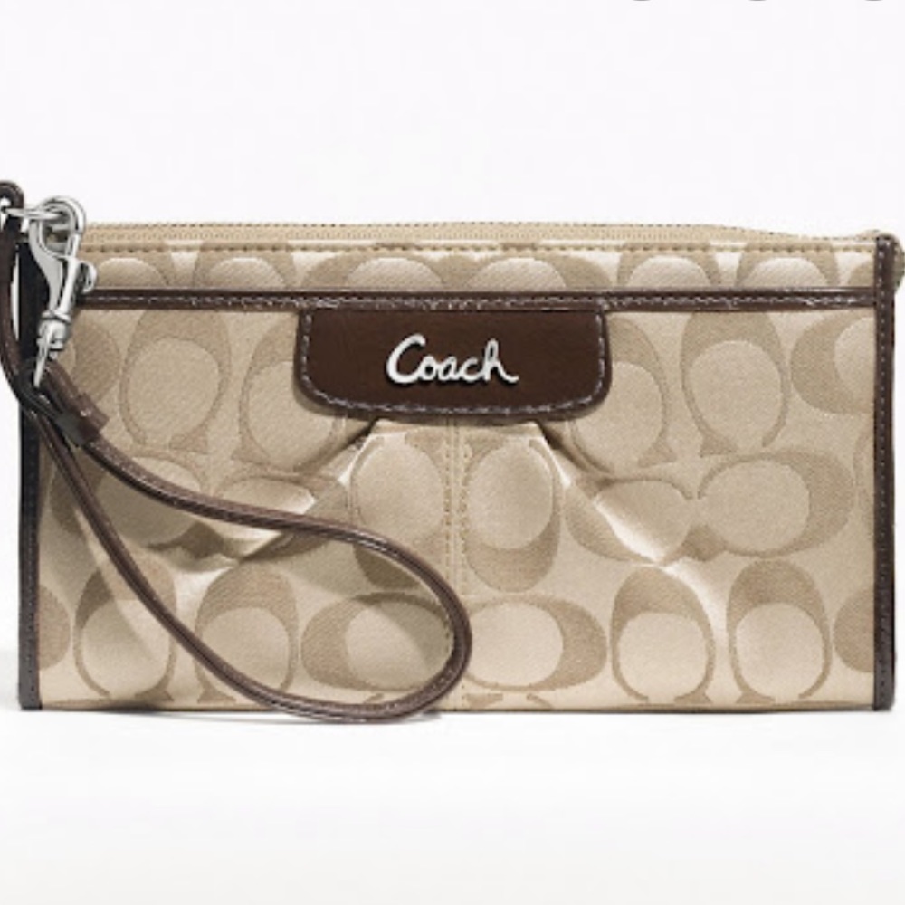 Coach signature zippy mahogany wallet